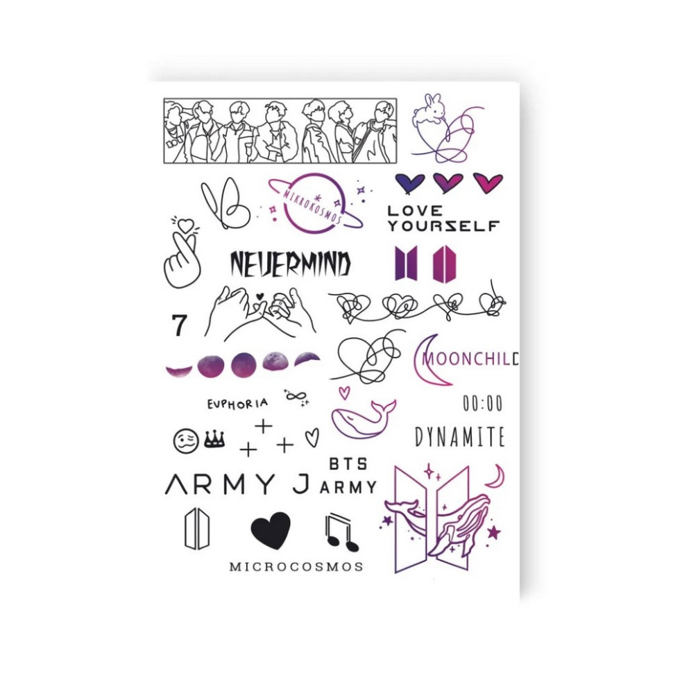 Набор временных татуировок «BTS microcosmos» LB-190 Винница - изображение 1