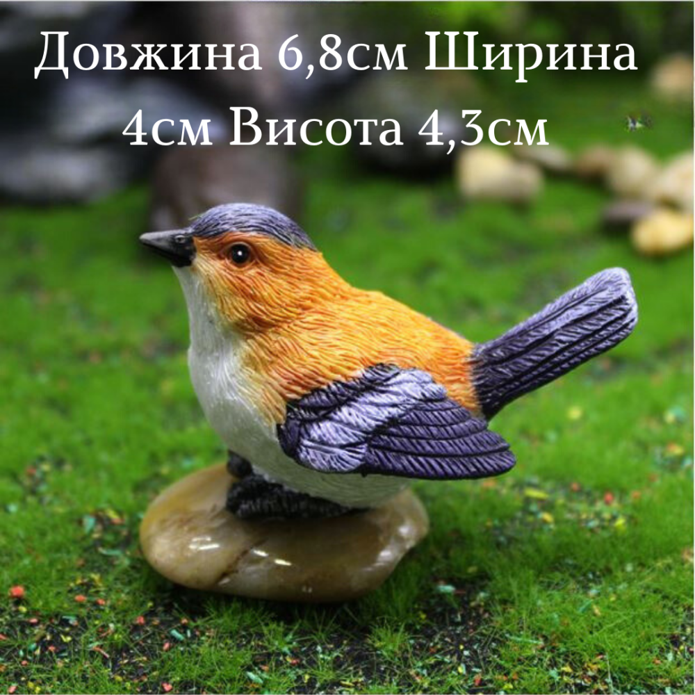Декоративні фігурки Пташки з гніздечком для міні-саду вазону флораріуму мікроландшафту рокарію микропейзажу Набір Великий Одеса - фото 4