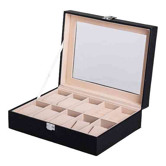 Yiwu Скринька для прикрас з еко шкіри із дзеркалом органайзер для ювелірних виробів HP-5-6B Коломыя