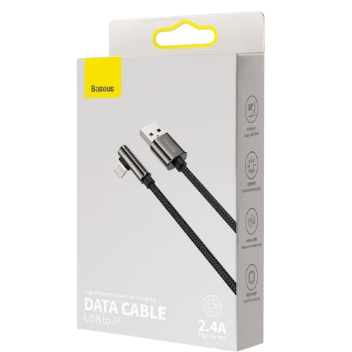 Кабель USB Lightning BASEUS CALCS-01 Legend Elbow 2,4A 1м чорний Житомир