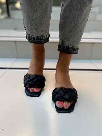 ARLEN Шльопанці жіночі ARLEN Ш-Коса чорні (літо, шкіра натуральна) (4875) Коломыя