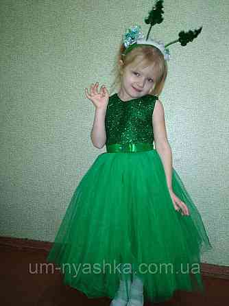 Детское нарядное синее платье с глиттером Кривой Рог