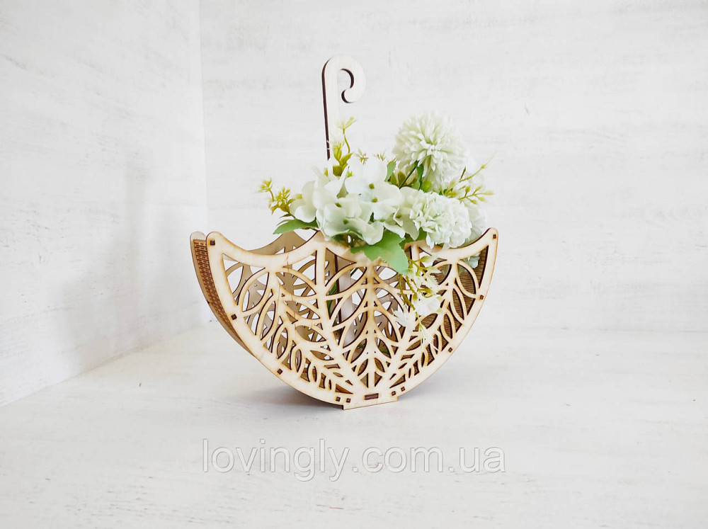 Декоративное капшо Зонтик. Декор, подставка для цветов 26см Ирпень - изображение 2