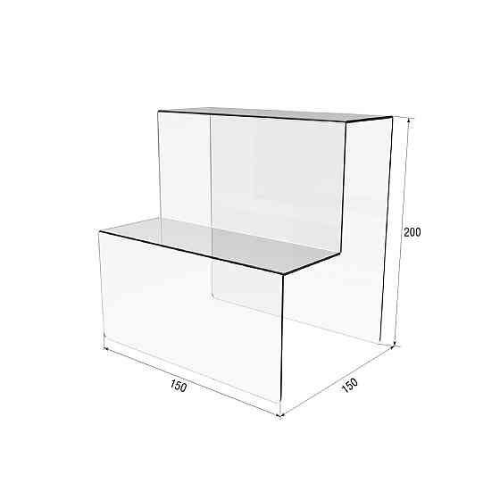 Гірка EKOSTAR під товар на 2 сходинки з акрилу 150х200х150 Київ