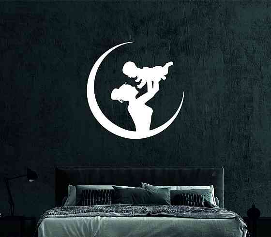 Декоративное настенное Панно «Мать и дитя», Декор на стену 70*70 см, Белый Киев