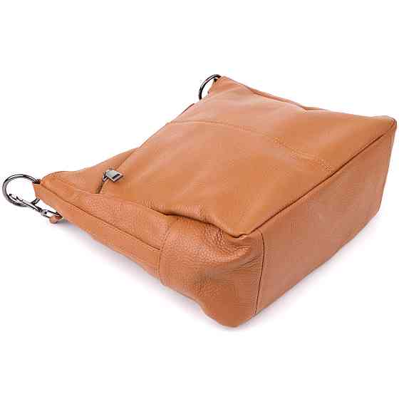 Жіноча сумка на два відділення з натуральної шкіри Vintage 23012 Коричневий Київ