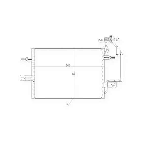 Радиатор кондиционера автомобиль Опель Meriva A 1.4-1.8 (03-10) Мукачево