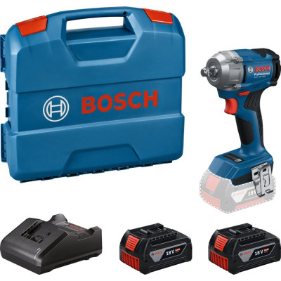 Гайковерт Bosch GDS 18V-350 18V, 2x4Ah, до 3400об/хв, 85/200/350Нм, квадрат 1/2", кейс 1.1кг (0.601.9M5.021) Вінниця - фото 1
