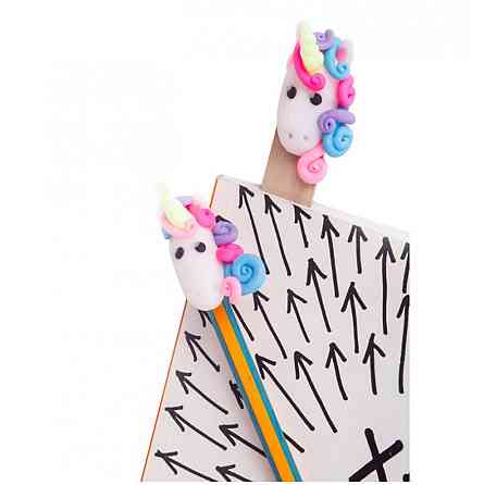 Дитячий набір для ліплення з полімерної глини "Закладки Єдинороги" (ПГ-005) PG-005 закладки для книги Вінниця