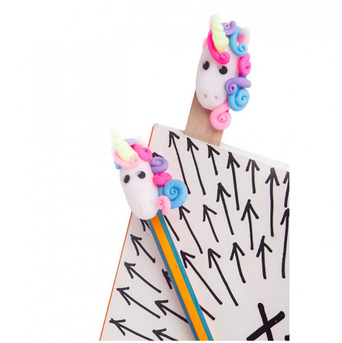 Дитячий набір для ліплення з полімерної глини "Закладки Єдинороги" (ПГ-005) PG-005 закладки для книги Вінниця - фото 2