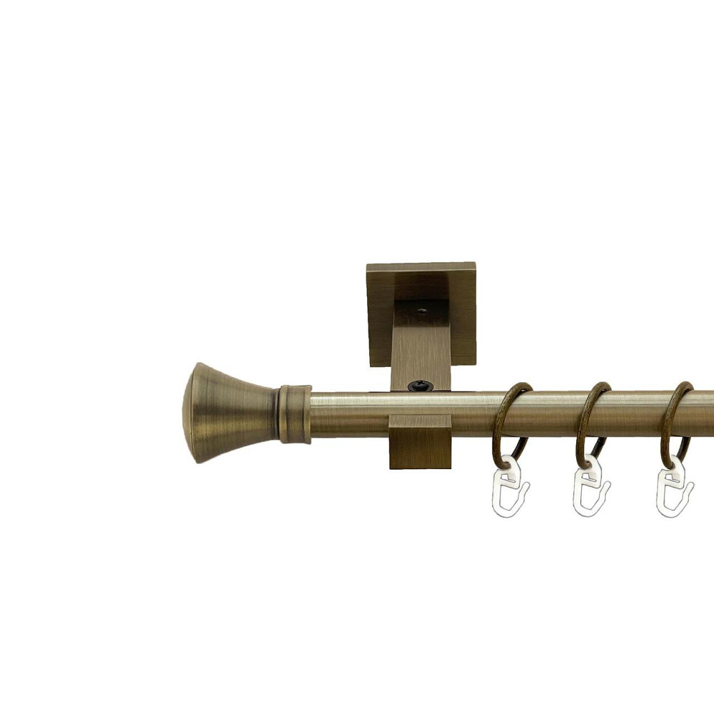 Карниз Orvit Люксор металевий однорядний техно гладка труба кільце металеве Антик 19 мм 160 см (00-00026830) Львів - фото 1