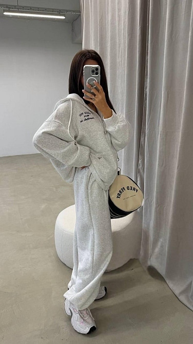 Жіночий прогулянковий костюм-двійка: кофта та штани з турецької двонитки Меланж, 46/48 Одеса - фото 1