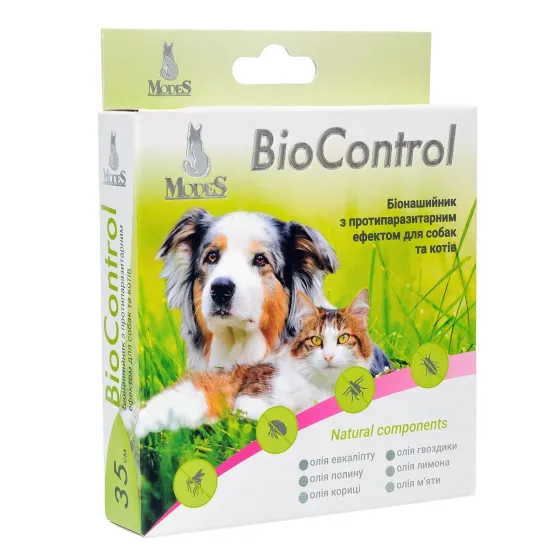 Нашийник ModeS BioControl БіоКонтроль для котів і собак з протипаразитарним ефектом 35 см Київ