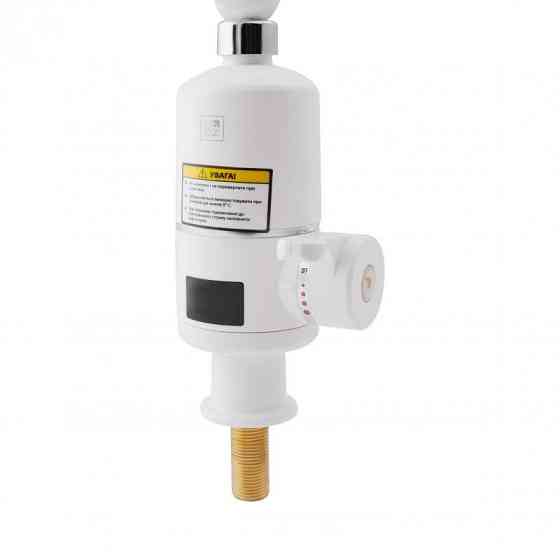 Проточний кран-водонагрівач кухонний для кухні Lidz Warm 057 LDWAR057WCR24983 White / Chrome Харків