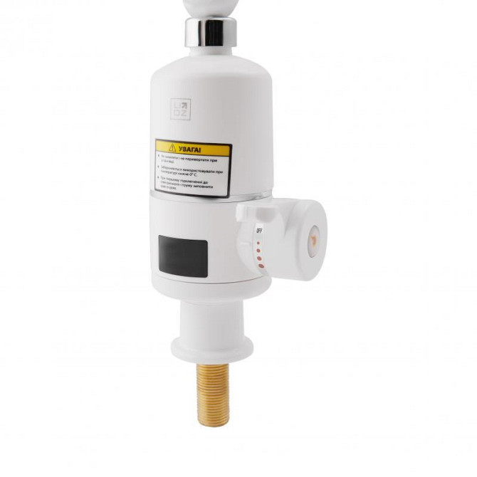 Проточний кран-водонагрівач кухонний для кухні Lidz Warm 057 LDWAR057WCR24983 White / Chrome Харків - фото 4