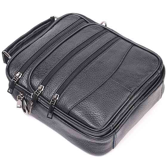 Сумка вертикальная кожаная 21270 Vintage Черная Киев