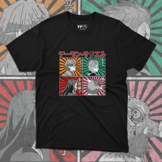 Футболка для підлітка хлопчика з принтом Клинок, рассекающий демонов Pop Art Розмір 160 Anime10356 Дніпро