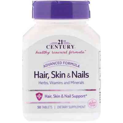 Витаминно-минеральный комплекс 21st Century Усовершенствованная формула для Волос, Кожи и Ногтей , (CEN-21434) Винница