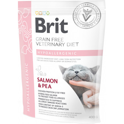 Сухой корм для кошек Brit GF VetDiets Cat Hypoallergenic 400 г (8595602528387) Винница - изображение 1