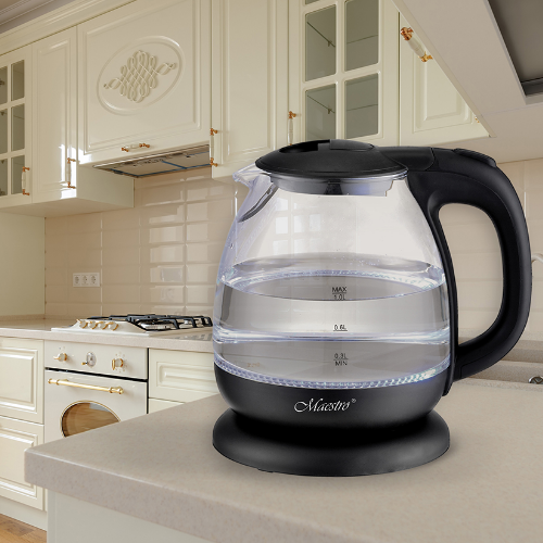 Електрочайник 1,0л 1100W скло (диск) чорний MR-055-BLACK Maestro Житомир - фото 5