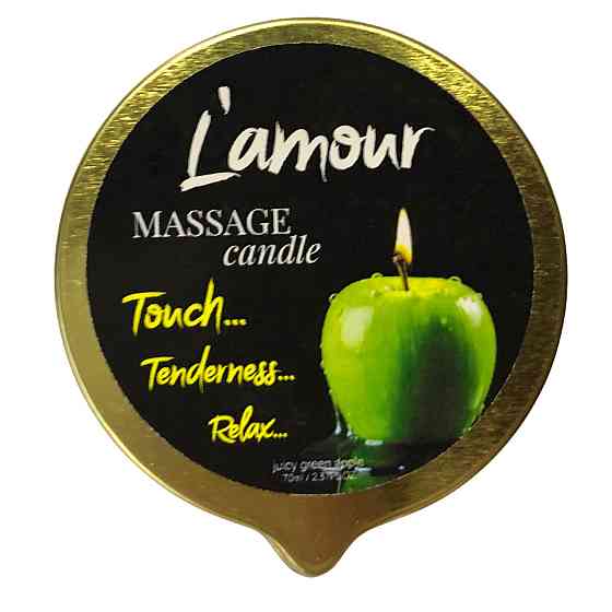 Массажная свеча L'amour Juicy Apple золотая, 70 мл Sex Aura Киев