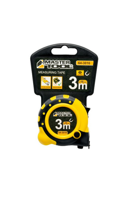 MASTERTOOL Рулетка MASTERTOOL 3 м×16 мм з магнітами 2 фіксатори кнопка STOP покриття TPR нейлон Киев - изображение 8
