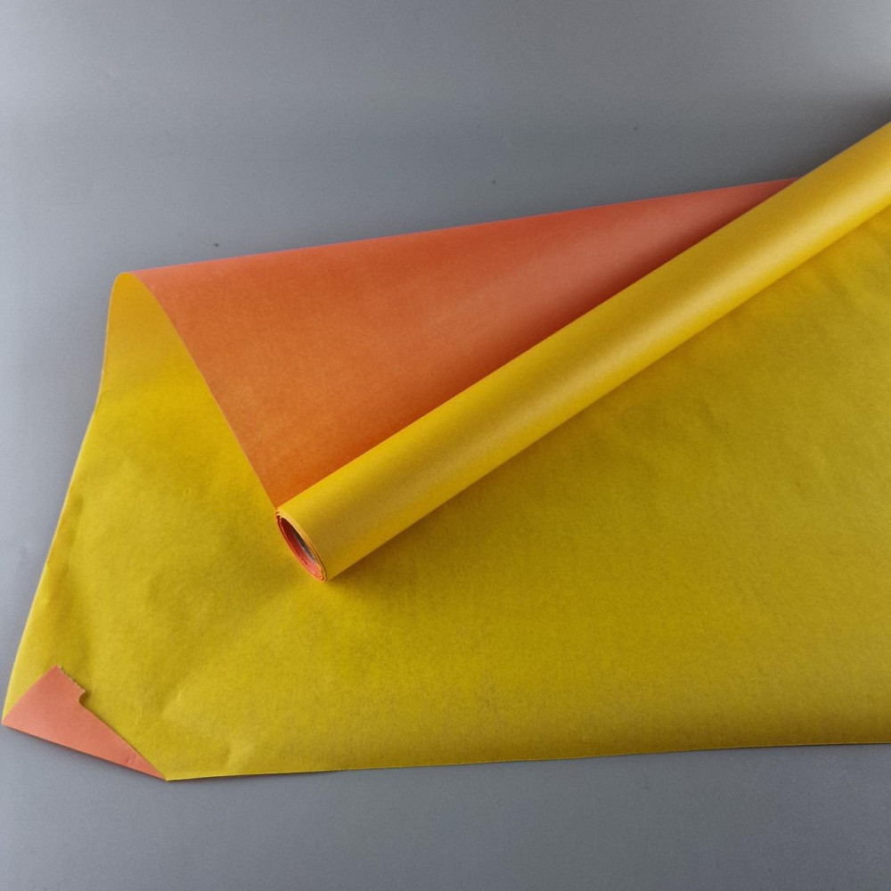 Рулон 10 м тонированный (24) пленка для цветов (h680) № 1 Желто/Оранжевый (1 шт) Харьков - изображение 1
