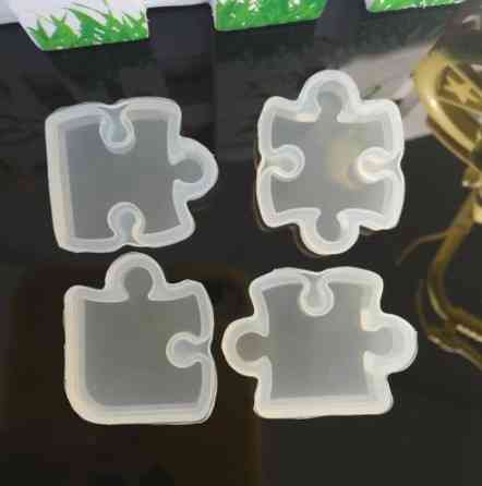 Молд из силикона Пазлы 4 штуки серый Киев