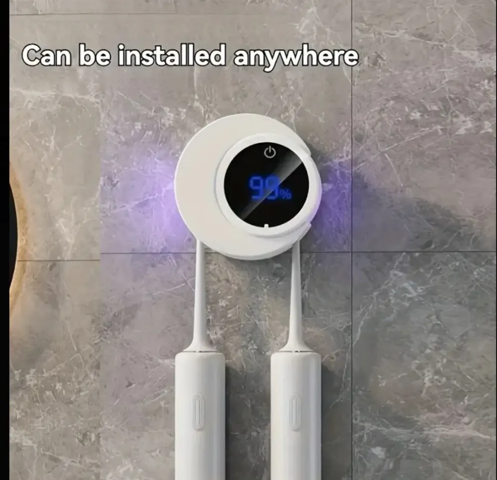 Автоматический настенный держатель-стерилизатор для зубных щеток с УФ-дезинфекцией, стерилизатор с дисплеем Коломия - фото 4