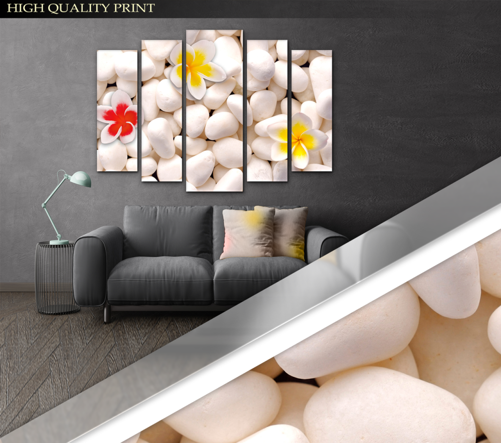 Модульна картина у вітальню / спальню Квіти на камінні Art-415_5 ( 80х118см ) Київ - фото 3