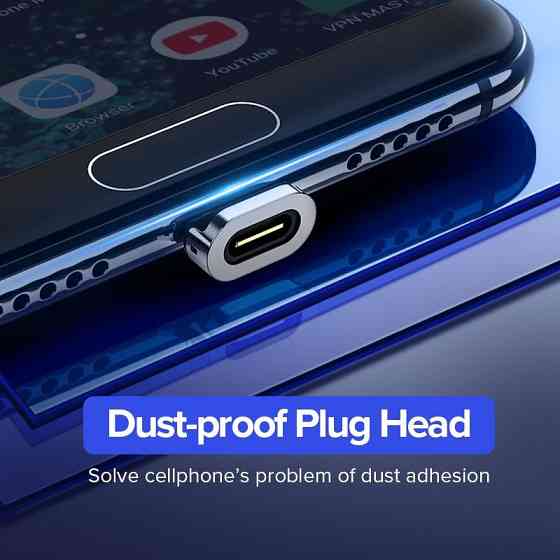 Магнітний кабель Micro USB Ugreen для заряджання і передачі даних (Чорний, 1м) Николаев