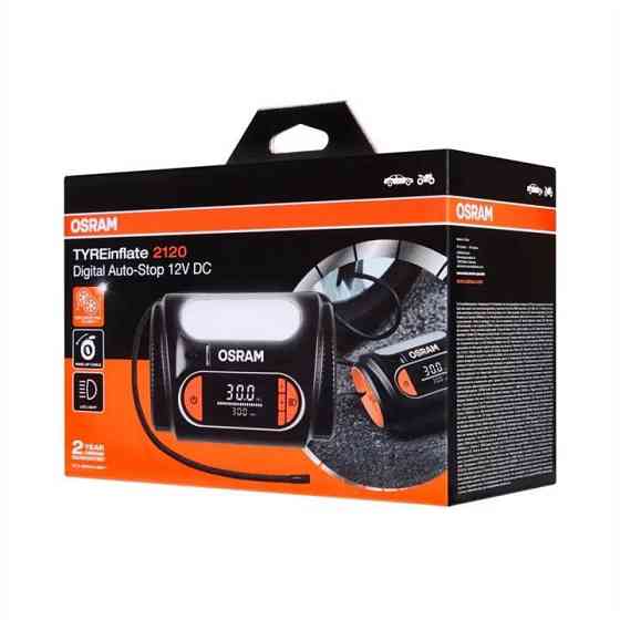 Компресор автомобільний OSRAM TYREinflate OTI2120 аналоговий дисплей 120W 12V Харків