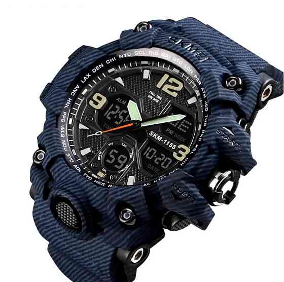 Мужские наручные часы Skmei Hamlet 1155 Синий джинс Киев