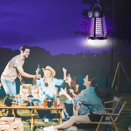 Антимоскитная лампа аккумуляторная портативная с ловушкой от насекомых,светильник уничтожитель комаров и мух Каменец-Подольский