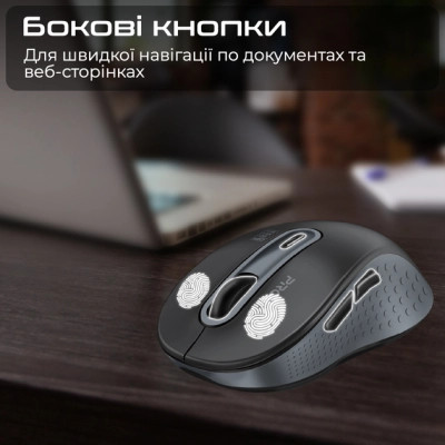 Мышка Promate Ken Wireless/Bluetooth Black (ken.black) Винница - изображение 6