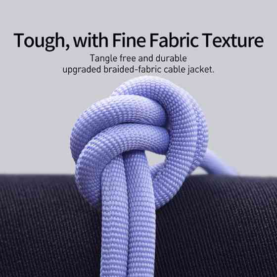 Кабель Baseus Crystal Shine для быстрой зарядки 2м, фиолетовый Киев