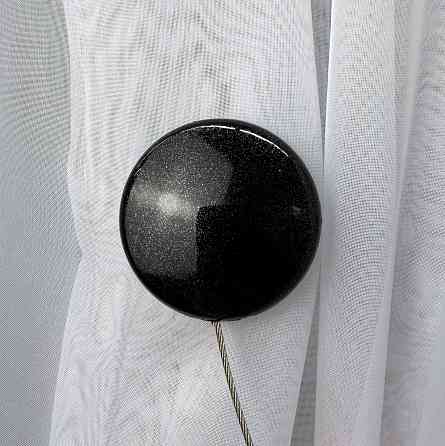 Магниты для штор и гардин Круг 2 шт Черный (81-286) Киев