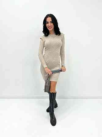 Теплое платье рубчик Hillary 46-48, Капучино Киев