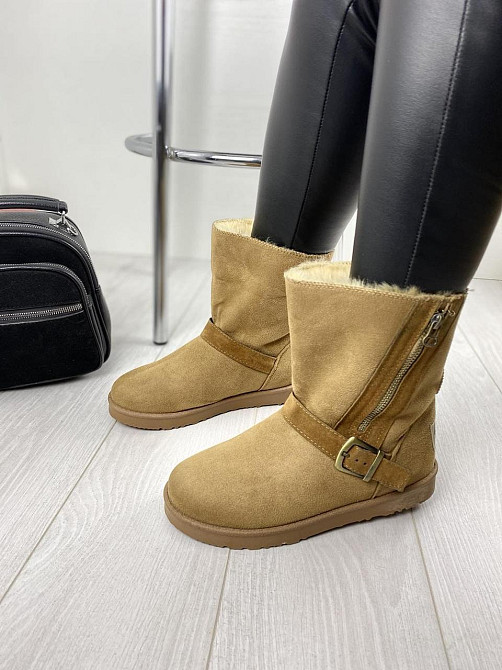 Угги жіночі Kylie K1580101 коричневі (зима, еко-замша) (1661) лише 37р.38р. 37, коричневі Коломия - фото 1