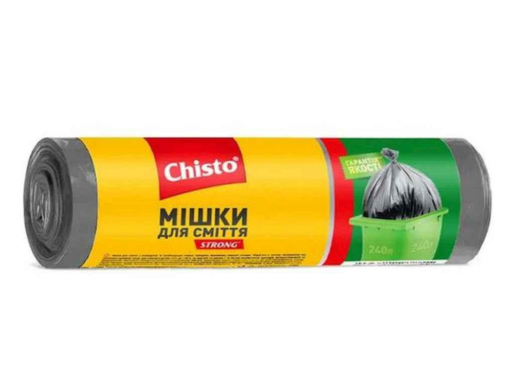 Пакеты д/мусора strong 240лх5шт ТМ Chisto Solmir Киев - изображение 1