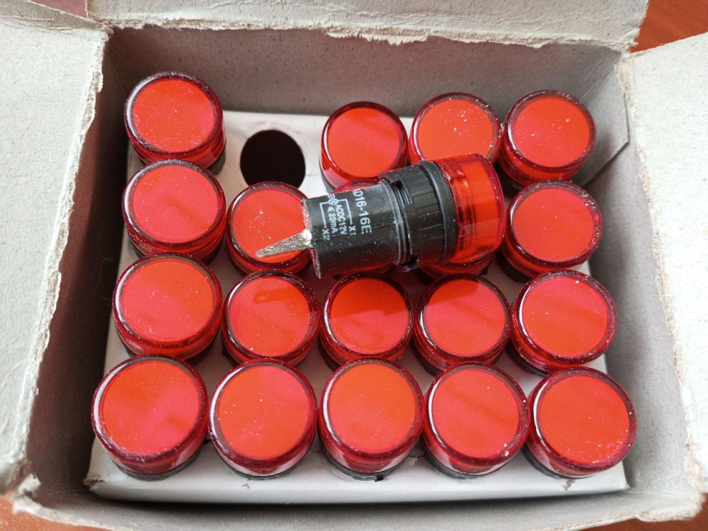 Світлодіодний індикатор AD16-16Е, 12V, червоний Полтава - изображение 1
