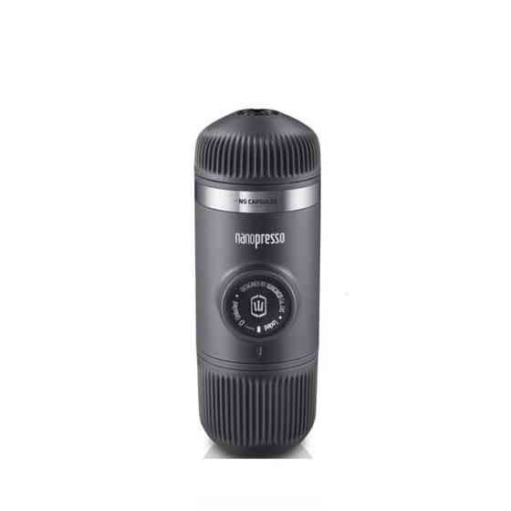 Портативна еспресо-кавоварка Wacaco Nanopresso сіра, механічна, для меленої кави Киев