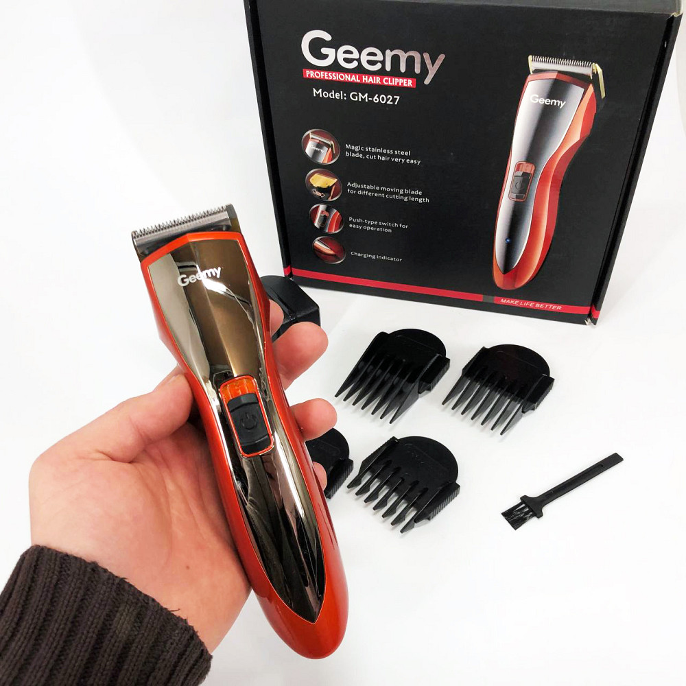 Професійний тример з набором насадок, Стильна машинка для стрижки, Електробритва для стрижки голови RI-27 Івано-Франківськ - фото 10