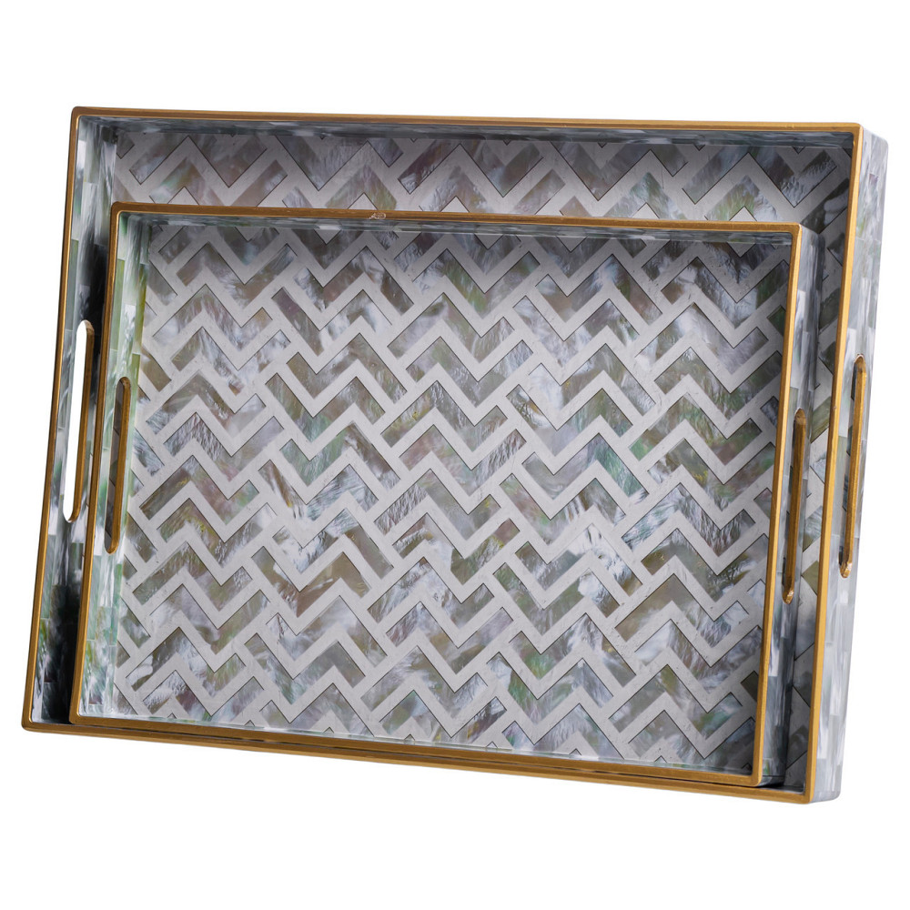 Набір прямокутних підносів для їжі 2 шт 40×30 см Київ - фото 5