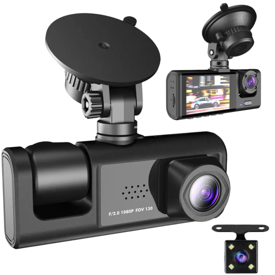 Відеореєстратор з трьома камерами та функцією запису,1080P SBR Київ