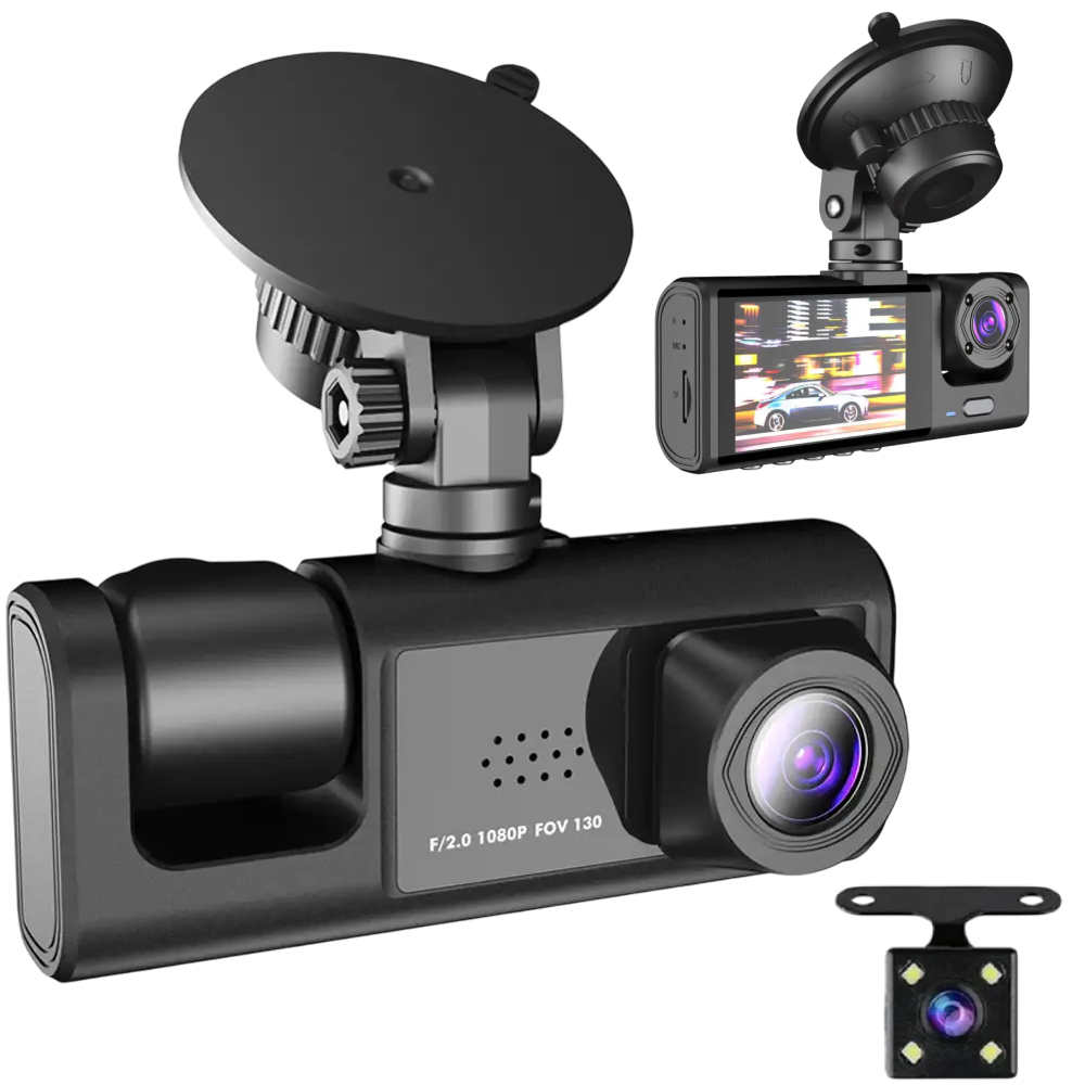 Відеореєстратор з трьома камерами та функцією запису,1080P SBR Київ - фото 1