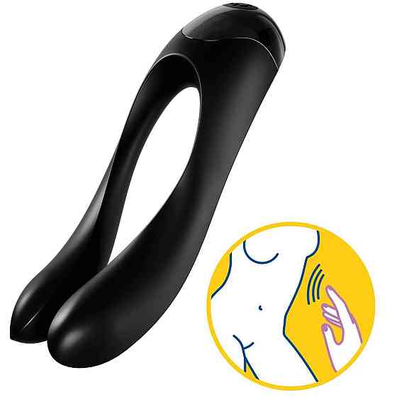 Вібратор на палець Satisfyer Candy Cane Black Sex Aura Київ
