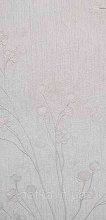 Шпалери вінілові на флізеліні Grandeco Anita 1,06х10 гілки квіти еко-стиль білі з перламутром Київ