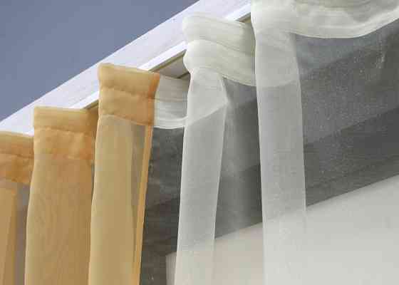 Кухонные шторы VR-Textil № 017к комбинированные с подвязками золотистый 265х170 см (59-966) Киев