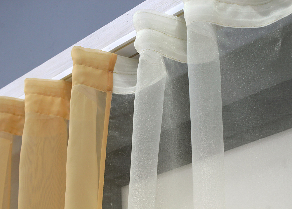 Кухонные шторы VR-Textil № 017к комбинированные с подвязками золотистый 265х170 см (59-966) Киев - изображение 4